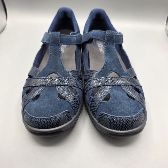 Orthofeet Juno Shoes Womens 9 Navy Blue T Strap Comfort Mary Jane Adjustable - Picture 3 of 12